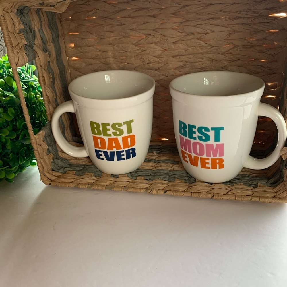 Natural Life Ceramic Mug Set, Mom and Dad,